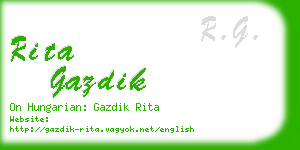 rita gazdik business card